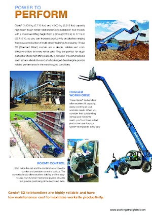 Телескопічні навантажувачі Genie GTH-3512 SX