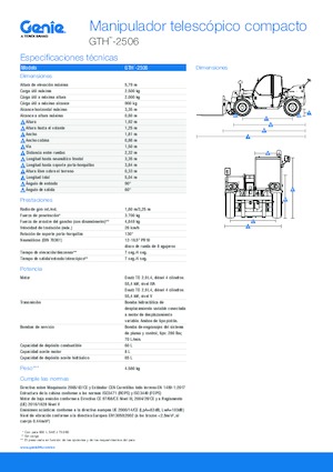 Телескопічні навантажувачі Genie GTH-2506