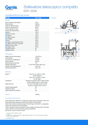 Телескопічні навантажувачі Genie GTH-2506