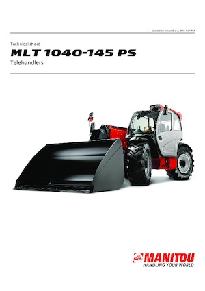 Телескопічні навантажувачі Manitou MLT 1040-145 PS