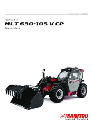 Телескопічні навантажувачі Manitou MLT 630-105 V CP