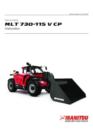Телескопічні навантажувачі Manitou MLT 730-115 V CP