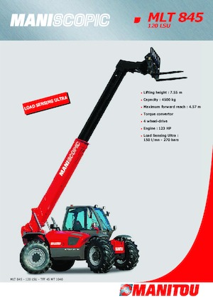 Телескопічні навантажувачі Manitou MLT 845 120