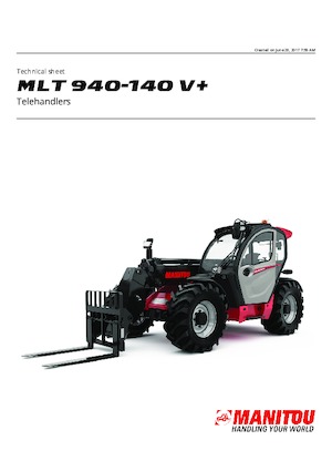 Телескопічні навантажувачі Manitou MLT 940-140 V+