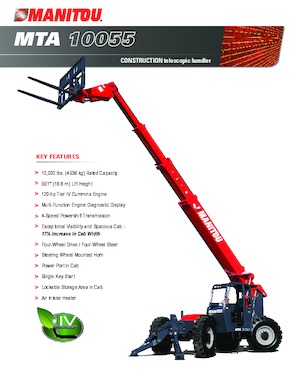 Телескопічні навантажувачі Manitou MTA 10055
