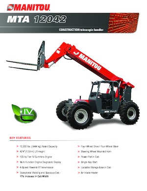 Телескопічні навантажувачі Manitou MTA 12042