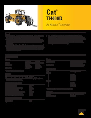 Телескопічні навантажувачі Caterpillar TH408D