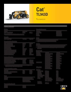 Телескопічні навантажувачі Caterpillar TL943D
