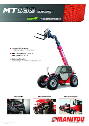 Телескопічні навантажувачі Manitou MT 932 Easy