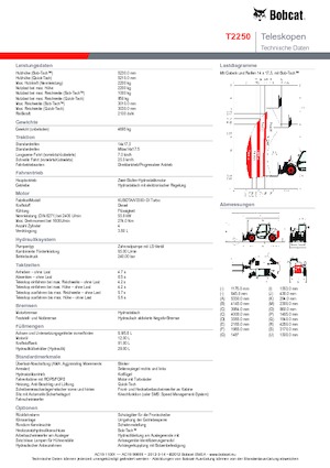 Телескопічні навантажувачі Bobcat T 2250