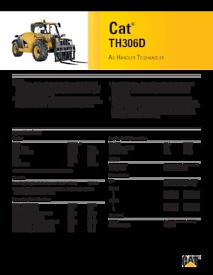 Телескопічні навантажувачі Caterpillar TH306D