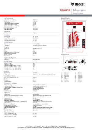 Телескопічні навантажувачі з верхньою будовою Bobcat TR40250