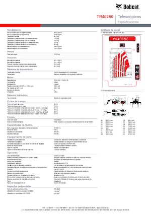 Телескопічні навантажувачі з верхньою будовою Bobcat TR40250