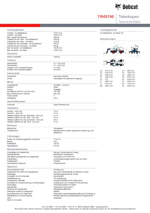 Телескопічні навантажувачі з верхньою будовою Bobcat TR45190