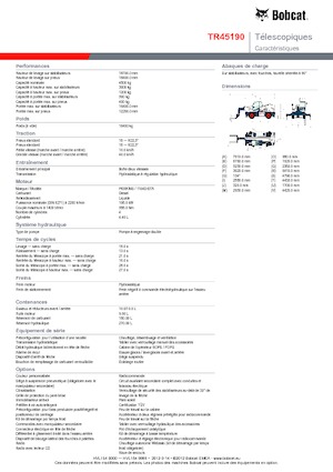 Телескопічні навантажувачі з верхньою будовою Bobcat TR45190
