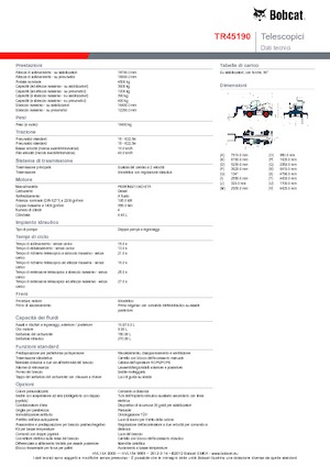 Телескопічні навантажувачі з верхньою будовою Bobcat TR45190