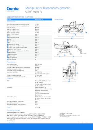 Телескопічні навантажувачі з верхньою будовою Genie GTH4016R
