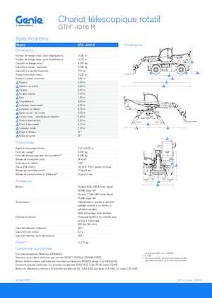 Телескопічні навантажувачі з верхньою будовою Genie GTH4016R
