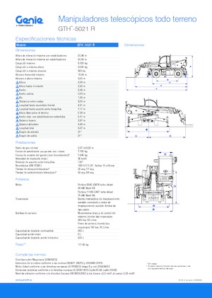Телескопічні навантажувачі з верхньою будовою Genie GTH5021R
