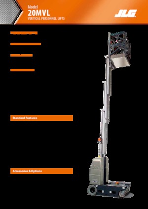 Підйомники з однією вертикальною щоглою JLG 20MVL