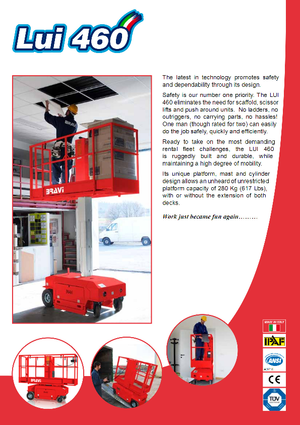 Підйомники з однією вертикальною щоглою Bravi Lui 460