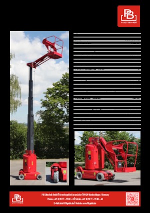 Колісні підйомники з шарнірною стрілою PB PB MB112-10EC