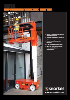 Підйомники з однією вертикальною щоглою Snorkel TM12