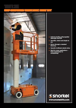 Підйомники з однією вертикальною щоглою Snorkel TM12E