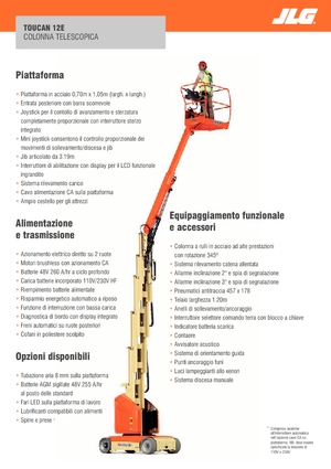 Підйомники з однією вертикальною щоглою JLG-Toucan Toucan 12E