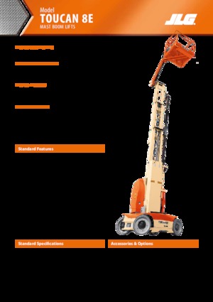 Підйомники з однією вертикальною щоглою JLG-Toucan Toucan 8 E