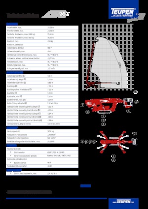Гусеничні телескопічні підйомники TEUPEN LEO25Tplus