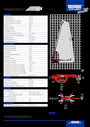 Гусеничні телескопічні підйомники TEUPEN LEO36T