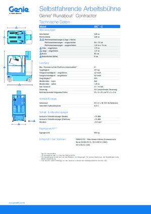 Колісні телескопічні підйомники Genie GRC-12 Runabout