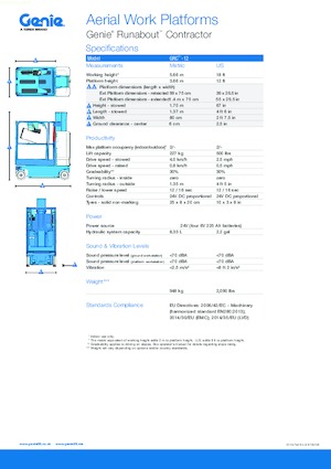 Колісні телескопічні підйомники Genie GRC-12 Runabout