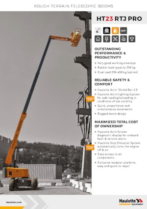 Колісні телескопічні підйомники Haulotte HT23 RTJ PRO