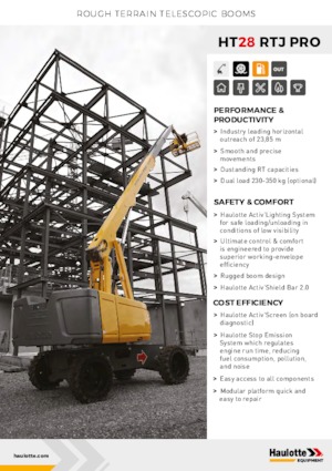 Колісні телескопічні підйомники Haulotte HT28 RTJ PRO