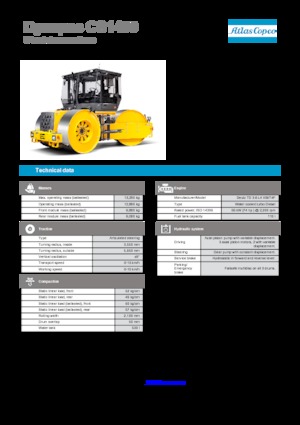 Триколісні катки Dynapac CS 1400