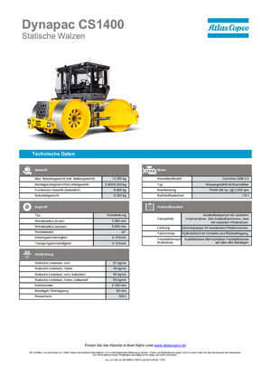 Триколісні катки Dynapac CS 1400