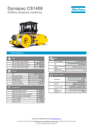 Триколісні катки Dynapac CS 1400