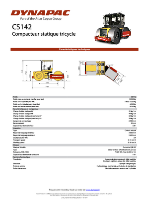 Триколісні катки Dynapac CS 142