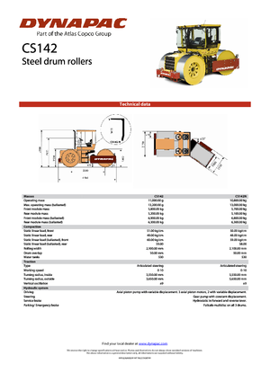 Триколісні катки Dynapac CS 142