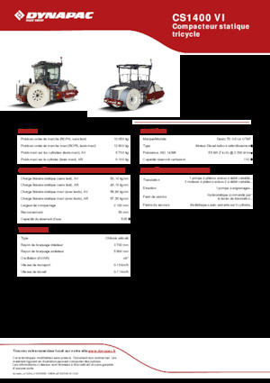 Триколісні катки Dynapac CS1400 VI