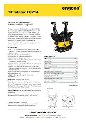 Тільтротатори engcon EC214