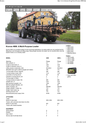 Крани навантажувальні Kronos 4000 L