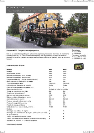 Крани навантажувальні Kronos 4000