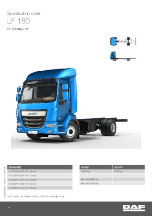 стійке шасі DAF LF 180 FA 16t