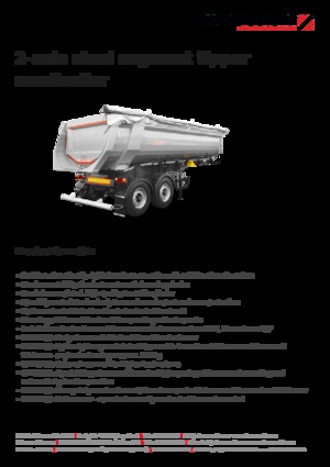 Напівпричепи для самоскидів Schwarzmüller 2-axle steel segment tipper semitrailer - wheelbase 1,810 mm