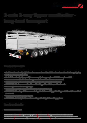 Напівпричепи для самоскидів Schwarzmüller 3-axle 3-way tipper semitrailer - long-haul transport