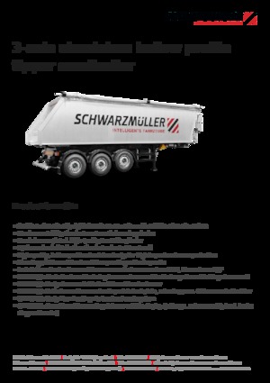 Напівпричепи для самоскидів Schwarzmüller 3-axle aluminium hollow profile tipper semitrailer