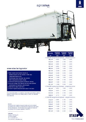 Напівпричепи для самоскидів Stas Agrostar